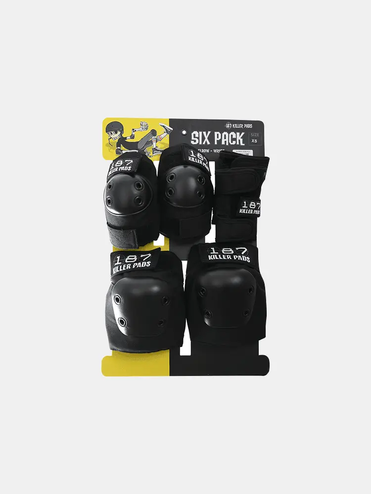 187 Killer Pads 6 Pack - Black 1