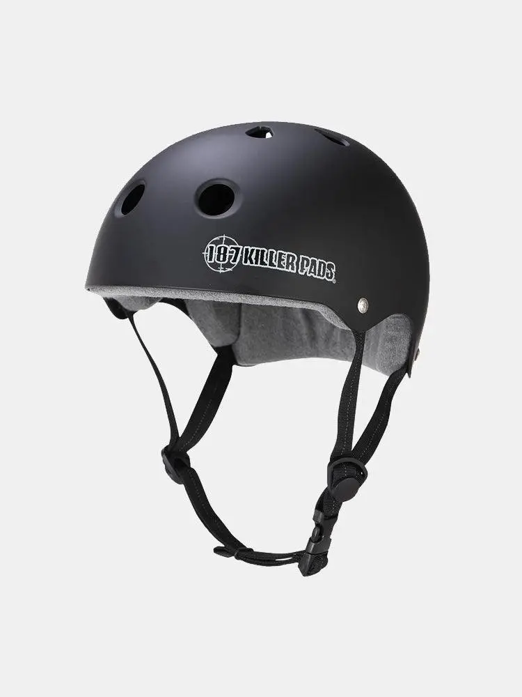 187 Killer Pads Pro Skate Helmet W/ Sweat Saver Liner - Matte Black 1