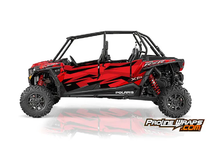 2016 Polaris Rzr Xp 4 Turbo Eps Four Door Factory Graphic Kit Sunset Red Matte 1