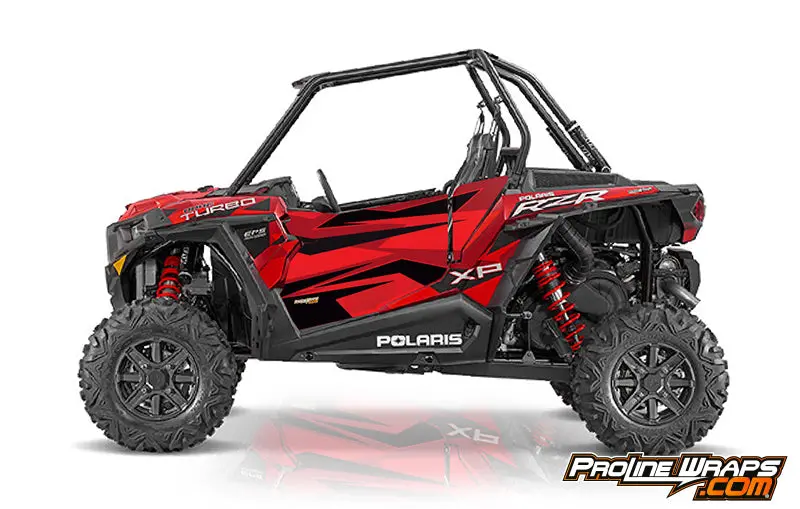 2016 Polaris Rzr Xp Turbo Eps Two Door Factory Graphic Kit Sunset Red Matte 1