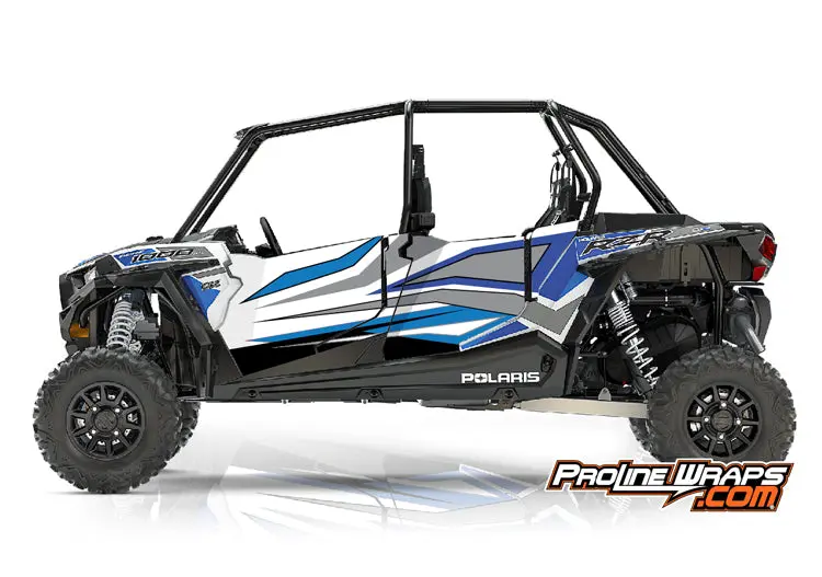 2017 Polaris Rzr Xp 4 1000 Eps Four Door Factory Graphic Kit White Lightning With Reflex Blue 1