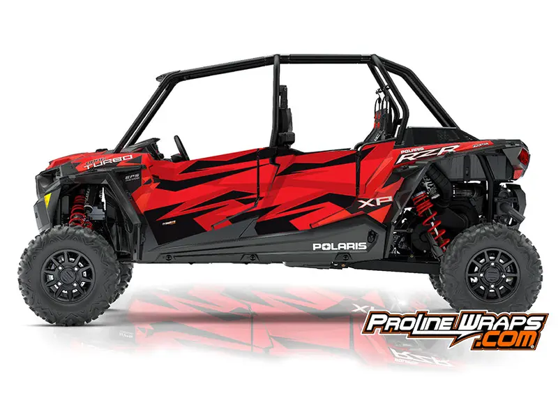 2018 Polaris Rzr Xp 4 Turbo Eps Four Door Factory Graphic Kit Sunset Red 1