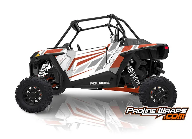 2019 Polaris Rzr Xp Turbo Eps Two Door Factory Graphic Kit Matte White Pearl With Orange Rust 1