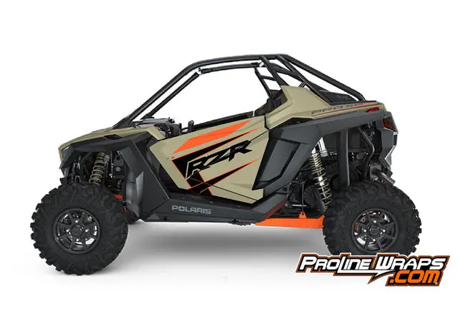 2021 Polaris Rzr Pro Xp 2- Matte Sand Metallic - Factory Aluminum Doors Graphics Kit 1