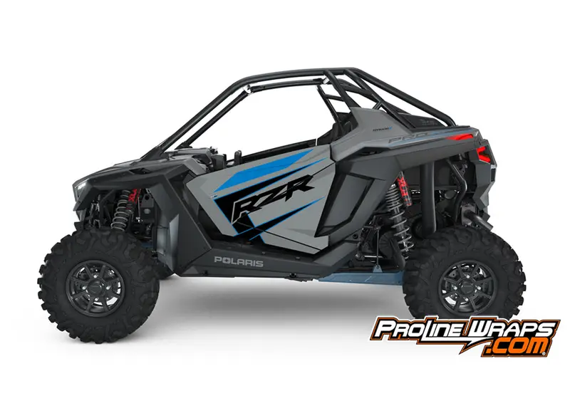 2021 Polaris Rzr Pro Xp 2- Matte Titanium Metallic- Factory Aluminum Doors Graphics Kit 1