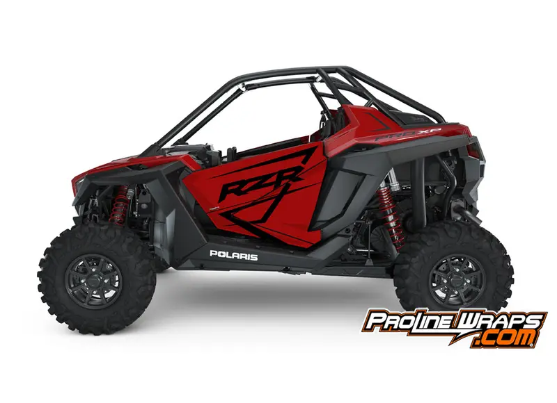 2021 Polaris Rzr Pro Xp 2- Performance Red- Factory Aluminum Doors Graphics Kit 1
