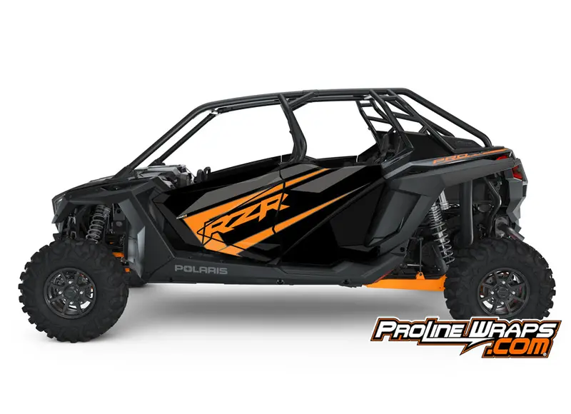2021 Polaris Rzr Pro Xp 4- Onyx Black- Factory Aluminum Doors Graphics Kit 1