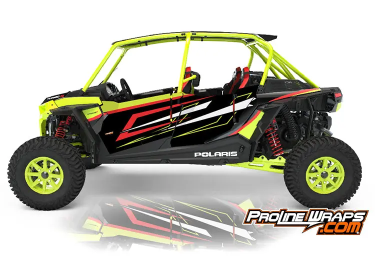 2021 Polaris Rzr Xp4 Turbo S Four Door Factory Graphic Kit Lifted Lime 1