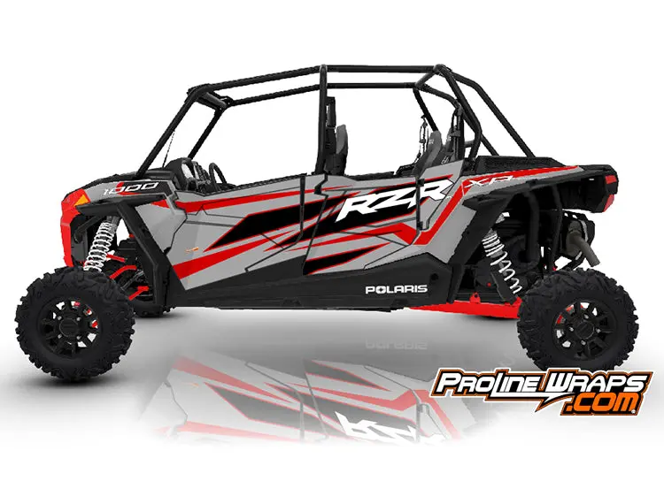 2022 Polaris Rzr Xp4 1000 Eps Four Door Factory Graphic Kit Indy Red 1