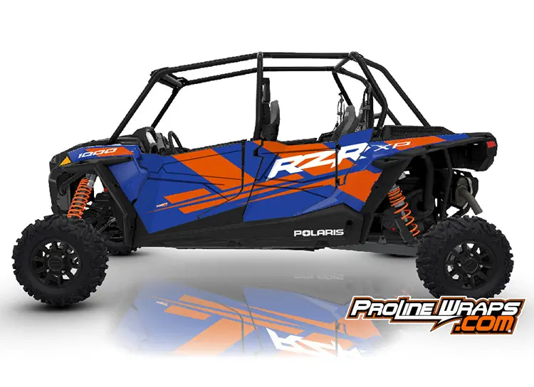 2022 Polaris Rzr Xp4 1000 Eps Four Door Factory Graphic Kit Polaris Blue 1
