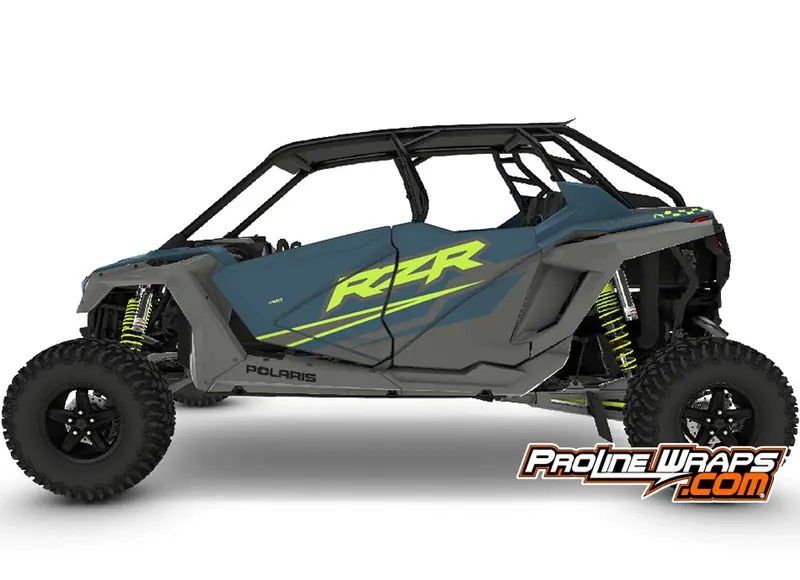 2022 Polaris Rzr Xp4 Turbo R Four Door Factory Graphic Kit Blue Slate 1