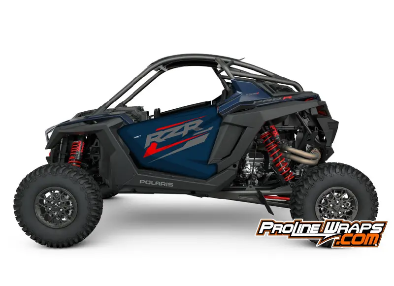 2023 Polaris Rzr Pro R - Two Door Factory Graphic Kit - Azure Crystal 1