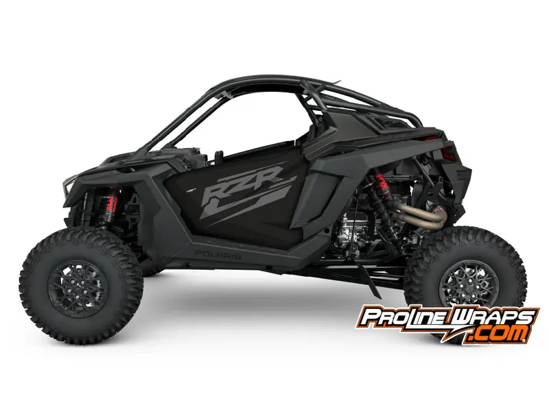 2023 Polaris Rzr Pro R - Two Door Factory Graphic Kit - Stealth Black 1