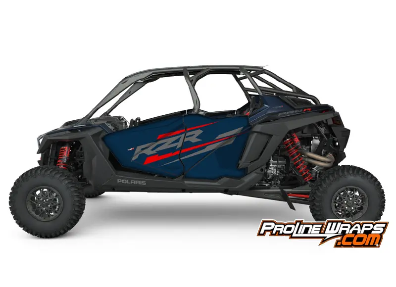 2023 Polaris Rzr Pro R4 - Four Door Factory Graphic Kit - Azure Crystal 1