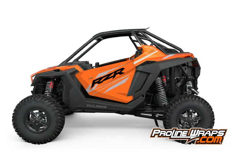 2023 Polaris Rzr Turbo R - Two Door Factory Graphic Kit - Orange Madness 1