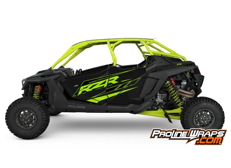 2024 Polaris Rzr Pro R4  - Four Door Factory Graphic Kit - Matte Onyx Black 1