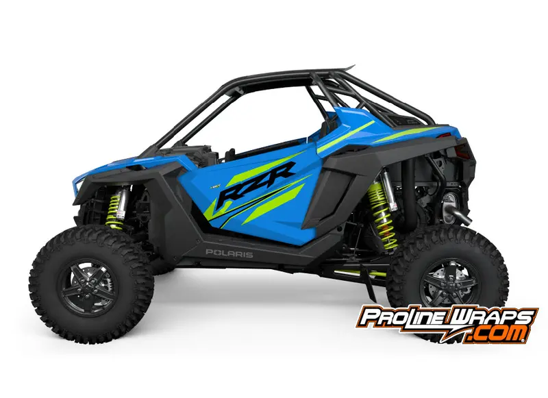 2024 Polaris Rzr Turbo R - Two Door Factory Graphic Kit - Velocity Blue 1