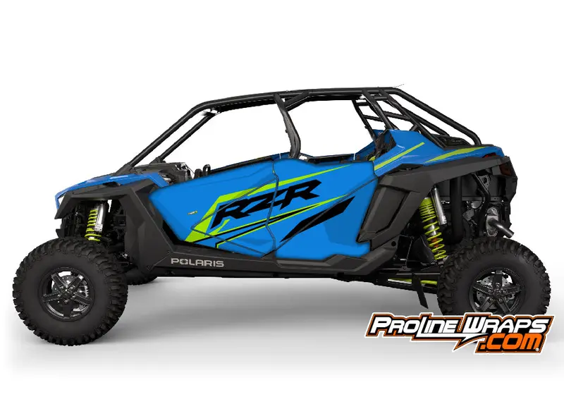 2024 Polaris Rzr Turbo R4 - Four Door Factory Graphic Kit - Velocity Blue 1