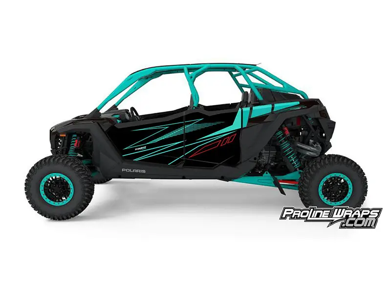 2025 Polaris Rzr Pro R4  - Four Door Factory Graphic Kit - Radiant Green 1