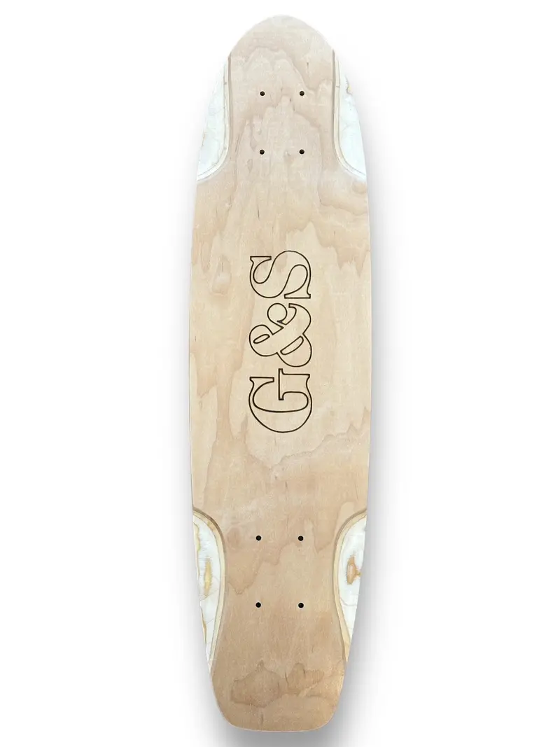 29" G&S Kt-4 Squaretail Flat Kick Skateboard Deck - Natural Wood 1