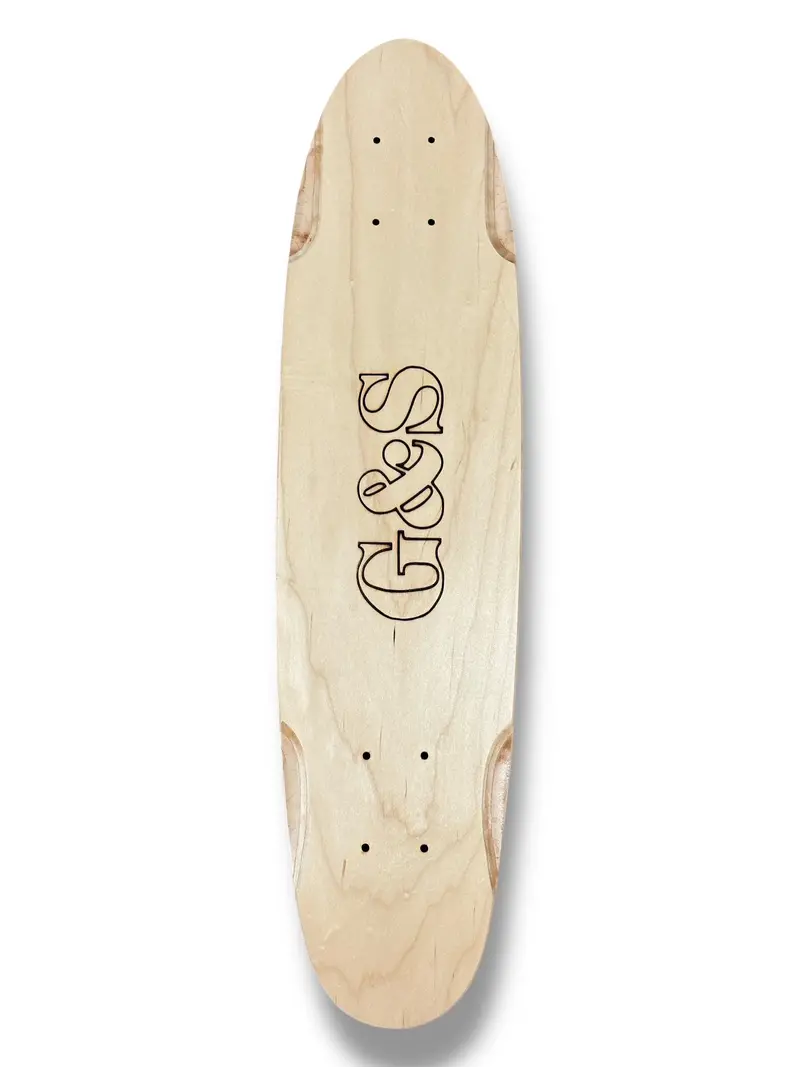 29" G&S Warp 2 Roundtail Skateboard Deck - Natural Wood 1