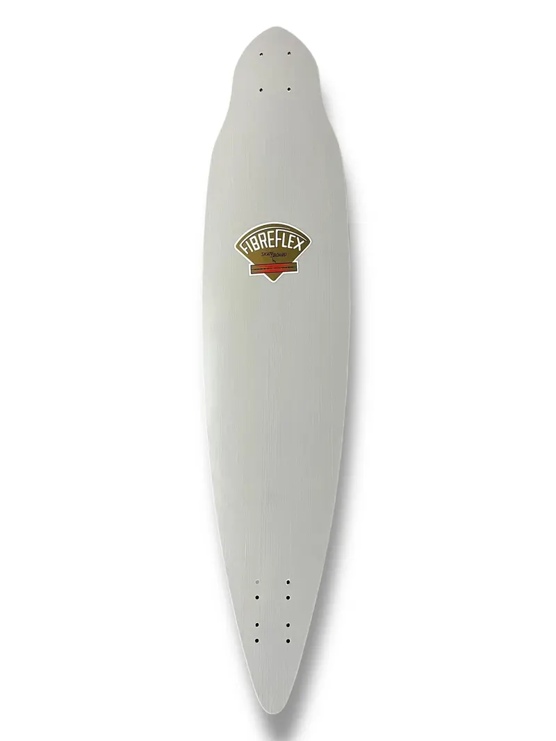 38" Fibreflex Pintail Longboard In Light Grey - Deck Only 1