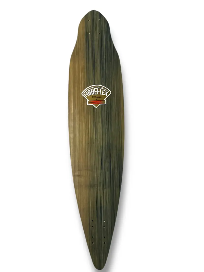 38" Fibreflex Pintail Longboard In Multi Stripe - Deck Only 1
