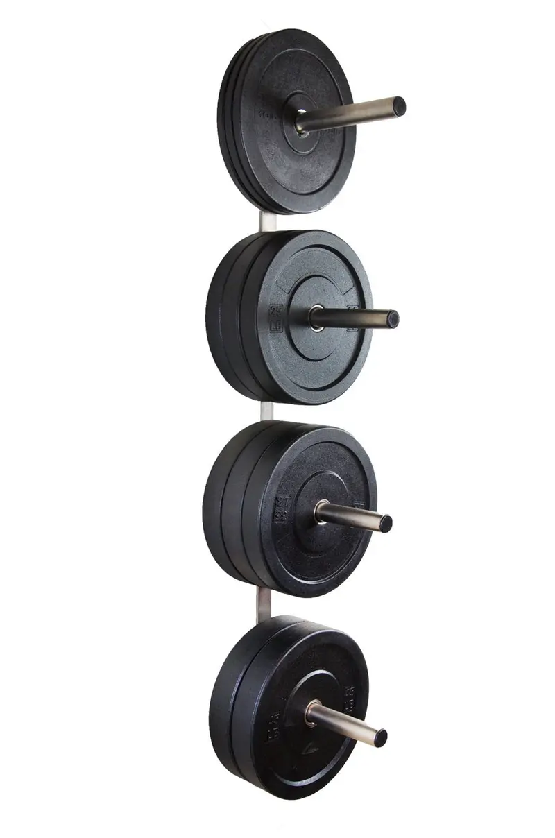 4 Peg Wall Mounted Bumper Plate Storage 2