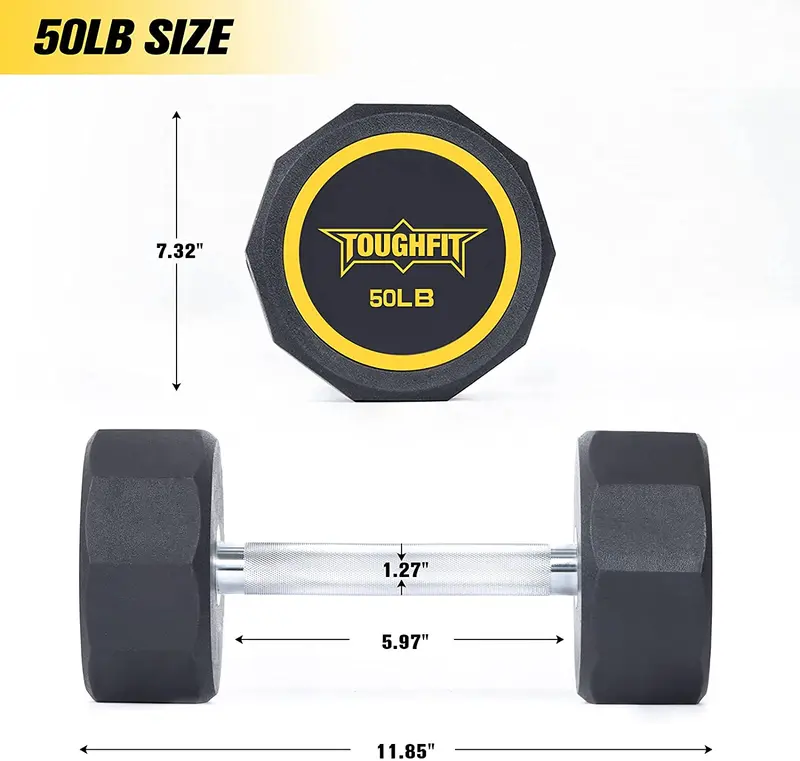 50Lbs Decagon Dumbbell Set 1