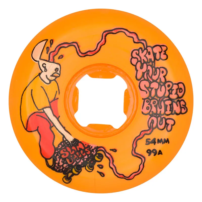 54Mm Stupid Brains Speed Balls Orange 99A Slime Balls Skateboard Wheels 1