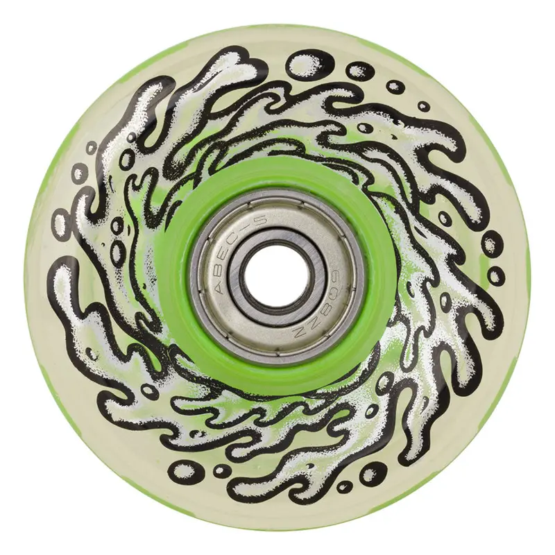 60Mm Light Ups Green Led Og Slime 78A Slime Balls Skateboard Wheels 1