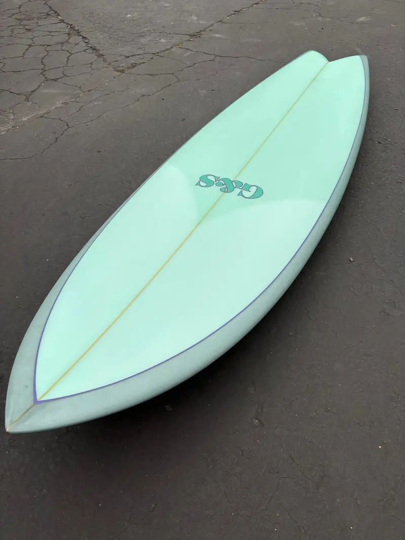 6'4 #No Rocket Twin Fish - Turquoise Showroom 1
