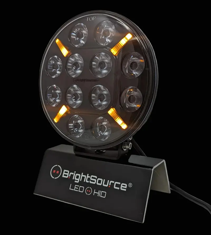 7" Titanium Driving Light With Amber/White Position 1