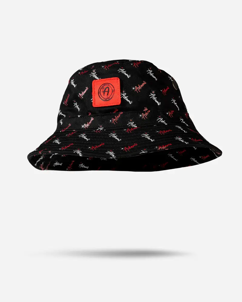 Adam's Black Repeat Bucket Hat 1