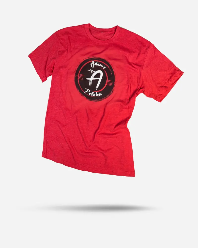 Adam's Brushed Logo Red T-Shirt - Black Logo 1