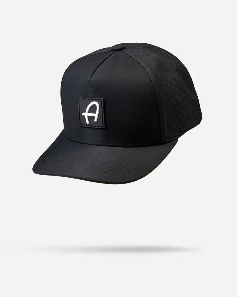 Adam's Performance Snapback Hat - Black & White 1