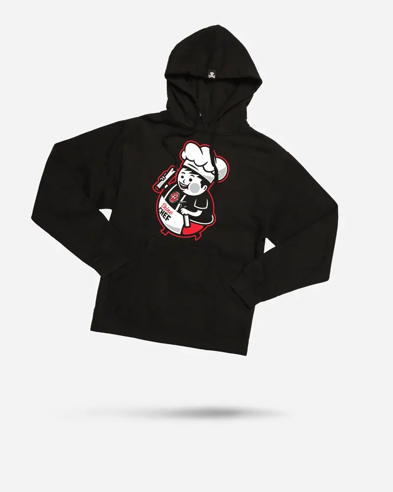 Adam's Polishes X Johnny Cupcakes Black Shine Chef Hoodie 1