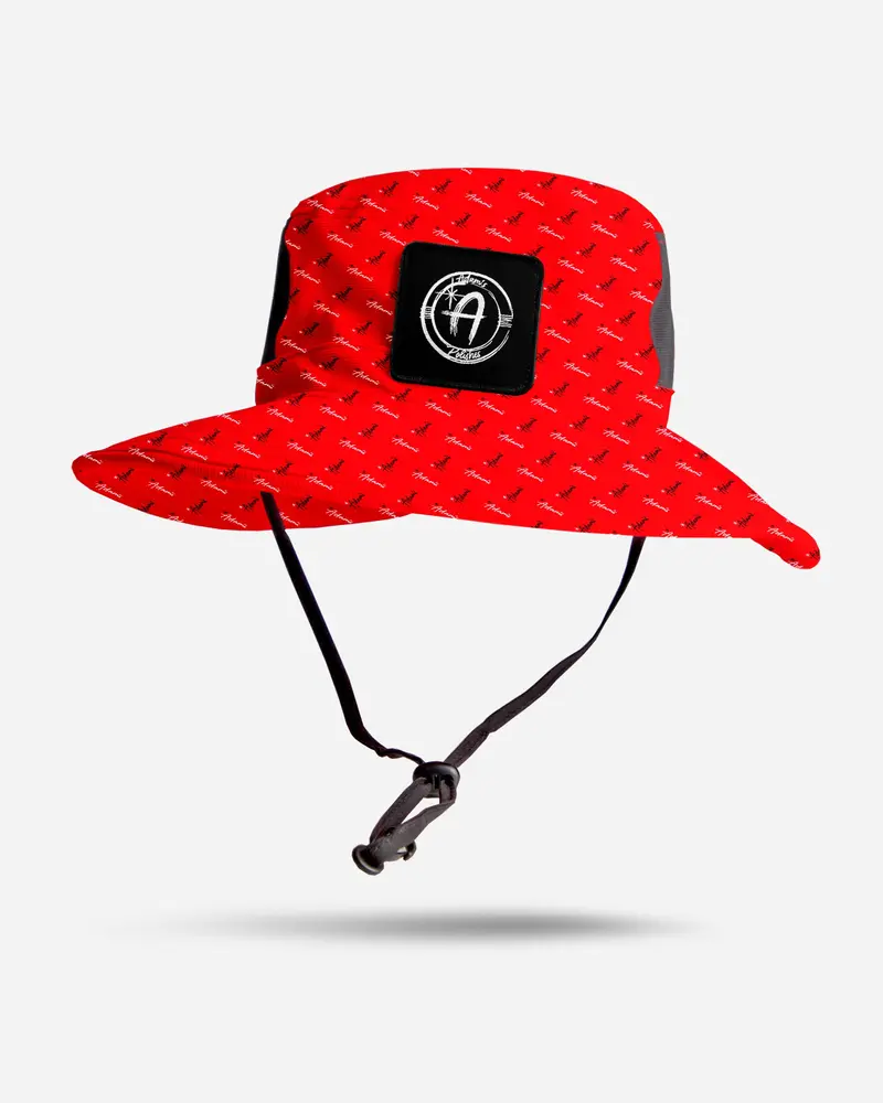Adam's Red Repeat Bucket Hat 1