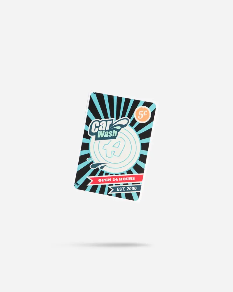 Adam's Retro Car Wash Sticker 1