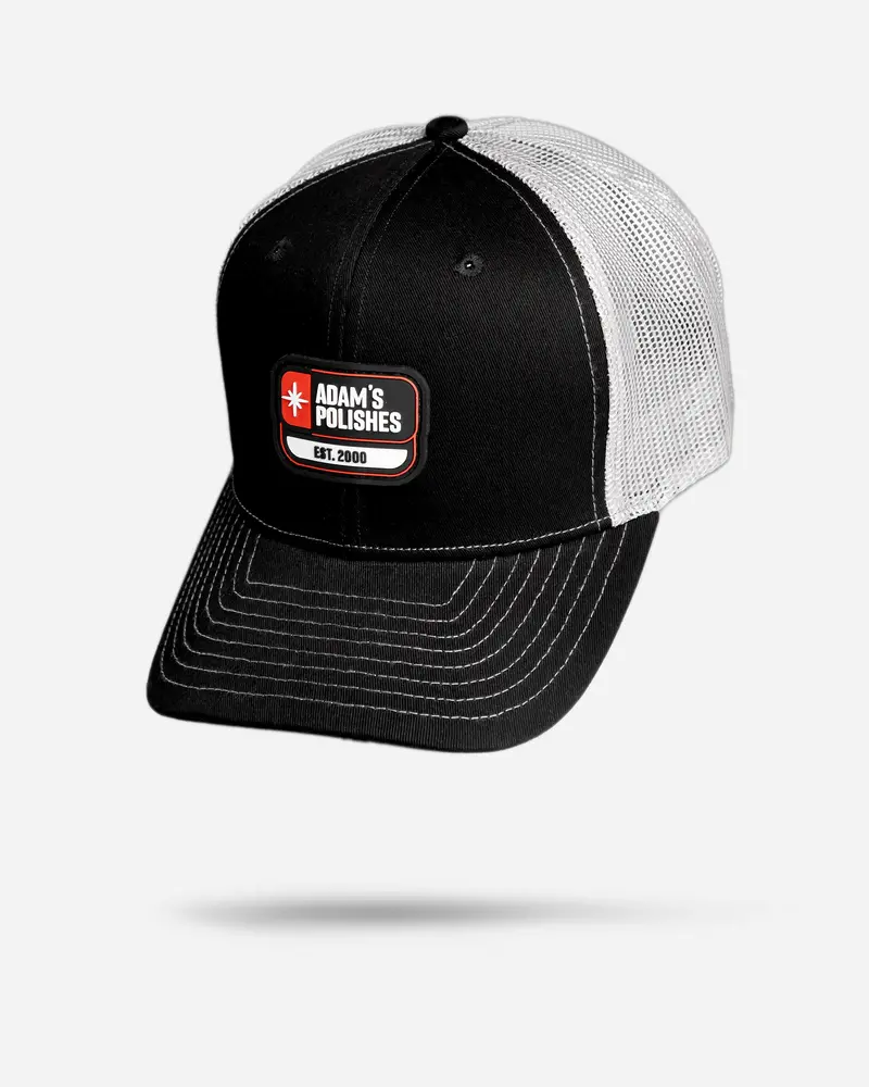 Adam's Shine Patch Black & Grey Mesh Trucker Hat 1