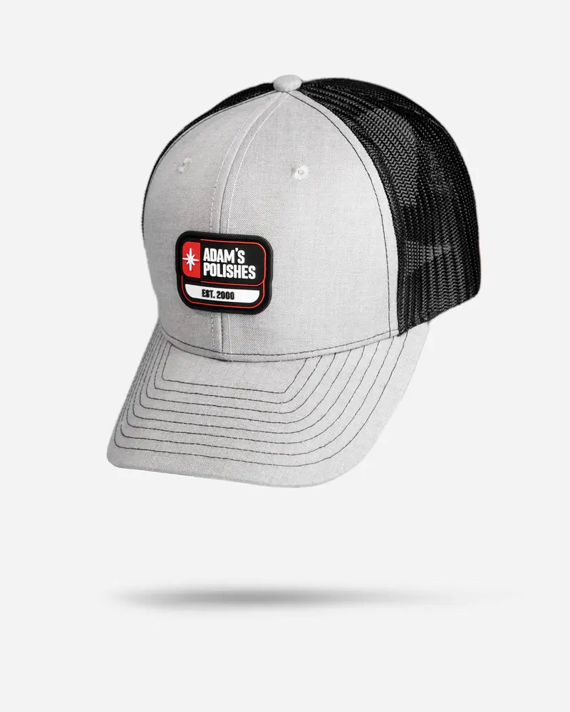 Adam's Shine Patch Grey & Black Mesh Trucker Hat 1
