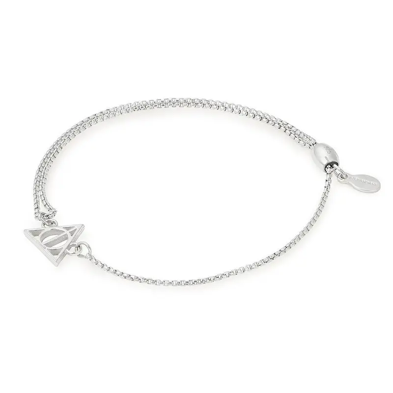 Alex And Ani Deathly Hallows Pull Chain Adjustable Bracelet Sterling Silver 1
