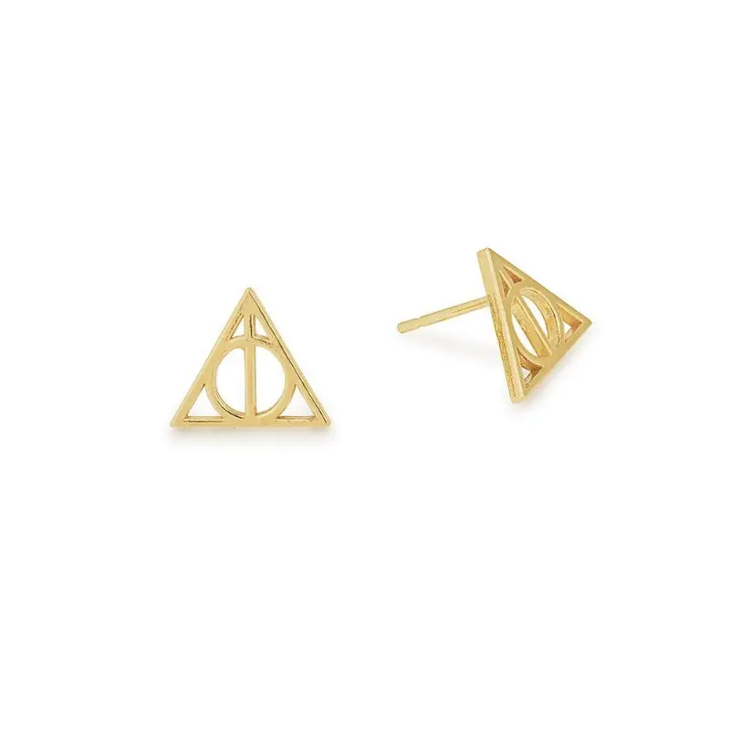 Alex And Ani Deathly Hollows Earrings Gold Plated 1