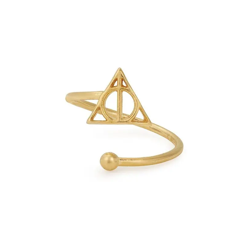 Alex And Ani Harry Potter Deathly Hallows Ring Wrap 14Kt Gold Plated 1