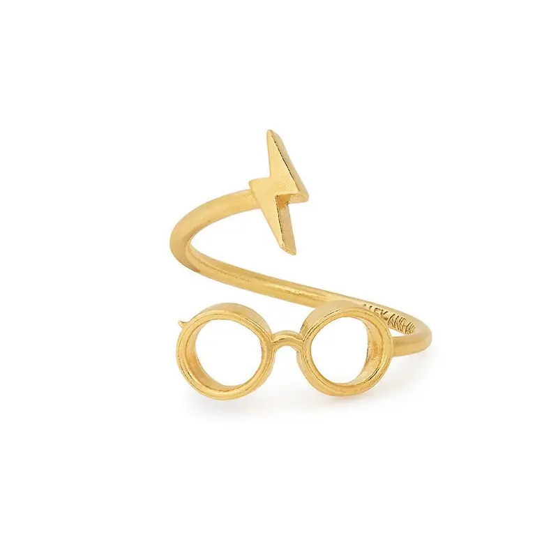 Alex And Ani Harry Potter Glasses Ring Wrap 14Kt Gold Plated 1