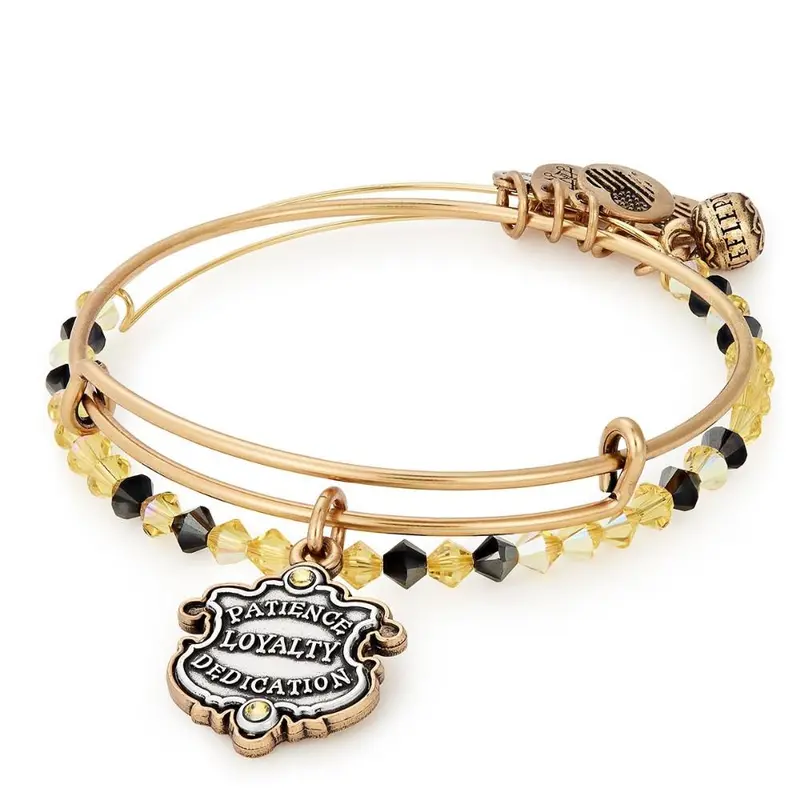 Alex And Ani Harry Potter Hufflepuff Motto Bracelet, Set Of 2 1