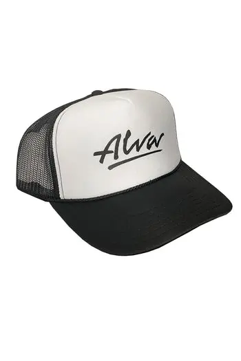 Alva Black & White Og Logo Trucker Hat 1