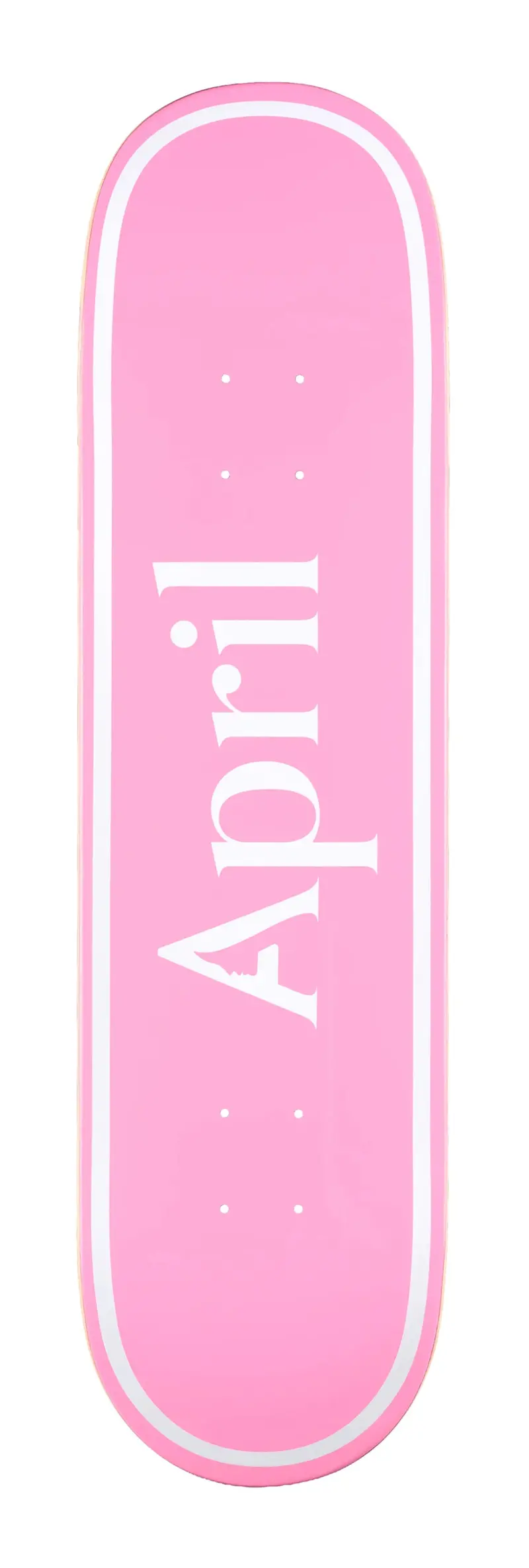 April Og Logo White/Pink 8.0" Deck 1