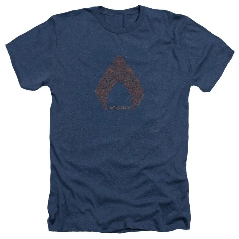 Aquaman Movie Aqua Paisley Heather T-Shirt 1