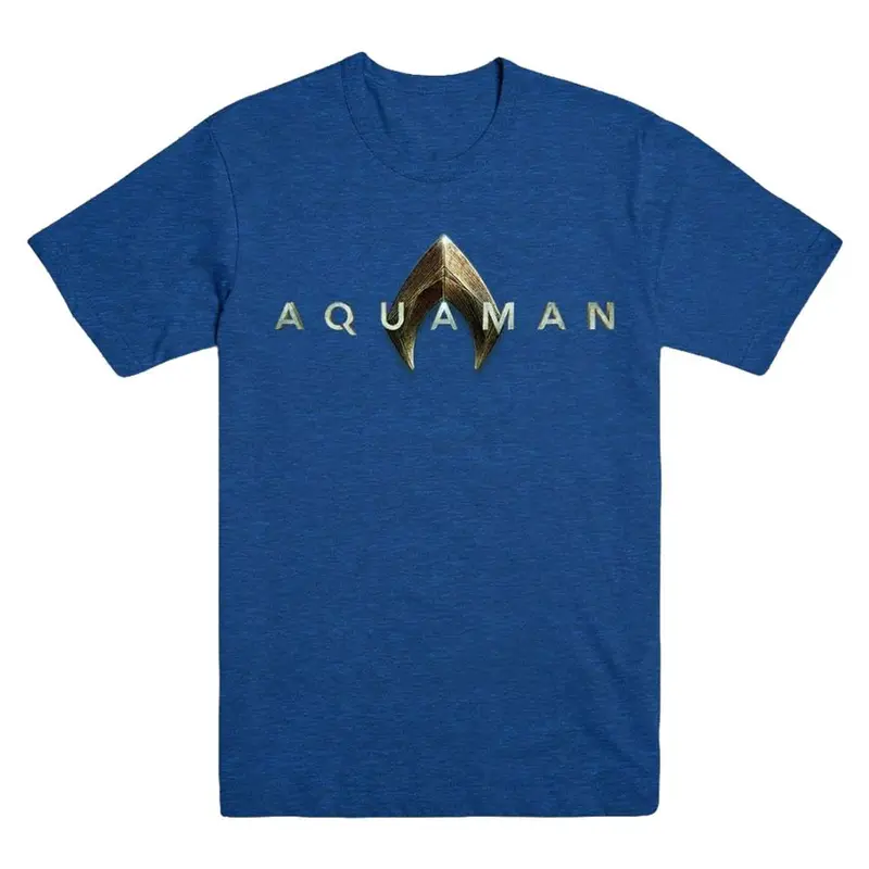 Aquaman Movie Heather Royal Logo Exclusive T-Shirt 1